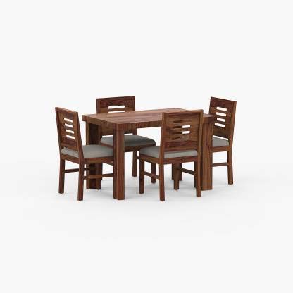 Madwoodk Sheesham Wood 4 Seater Dining Set  In Natural Teak Finish For Home Furniture