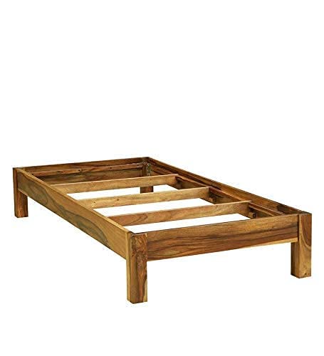 Madwoodk Sheesham Wood Single Bed In Natural Finish For Office & Home Furniture