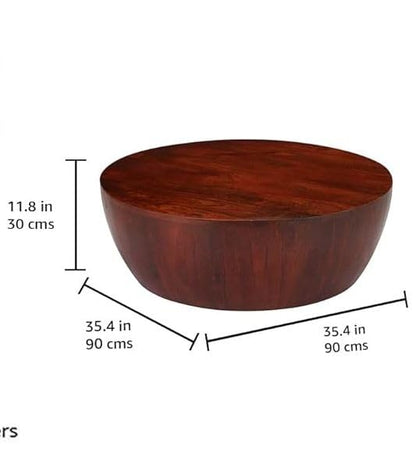 Madwoodk Mango Wood Coffee Table  In Honey Oak Finish For Office & Home Furniture