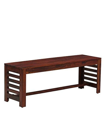 Madwoodk Sheesham Wood 3 Seater Dining Bench Honey Oak Finish For Home Furniture