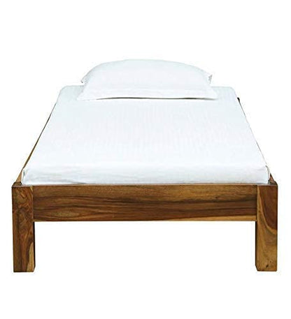 Madwoodk Sheesham Wood Single Bed In Natural Finish For Office & Home Furniture