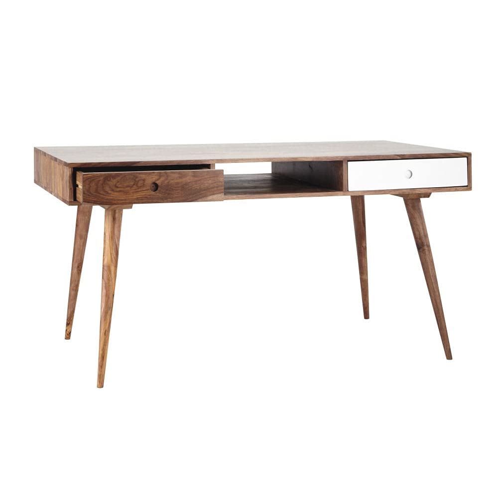 Madwoodk Sheesham Wood Office Table In Natural Finish For Office & Home Furniture