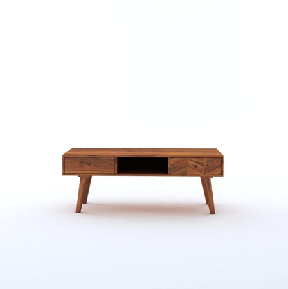 Madwoodk Sheesham Wood Coffee Table  In Honey Oak Finish For Office & Home Furniture