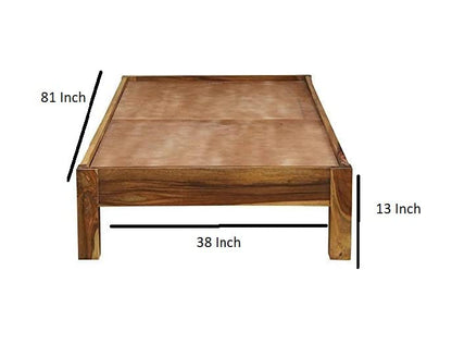 Madwoodk Sheesham Wood Single Bed In Natural Finish For Office & Home Furniture