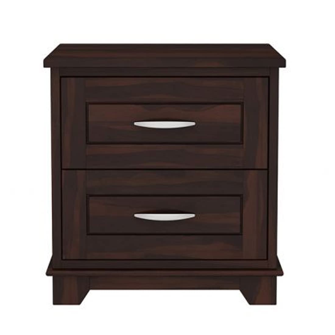 Madwoodk Sheesham Wood Bed Side Table With 2 Drawers  In Walnut  Finish For Home Furniture