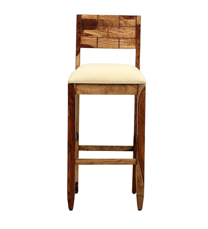 Madwoodk Sheesham Wood Bar Chair In Natural Finish For Home Furniture