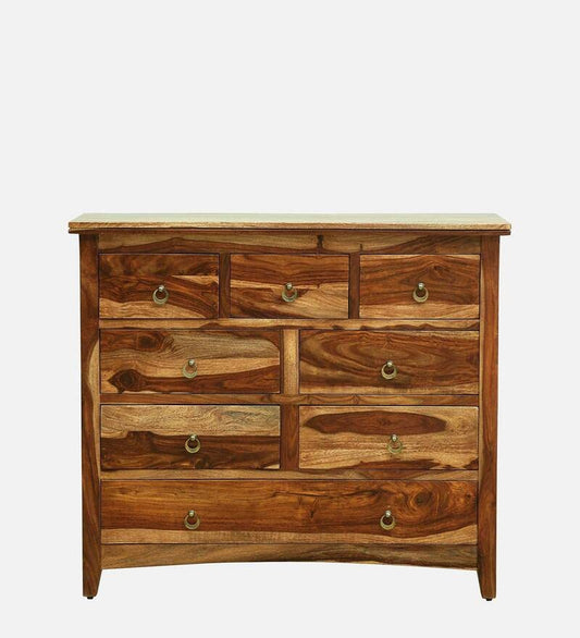 Madwoodk Sheesham Wood Chest Of Drawers In Natural Finish For Home Furniture