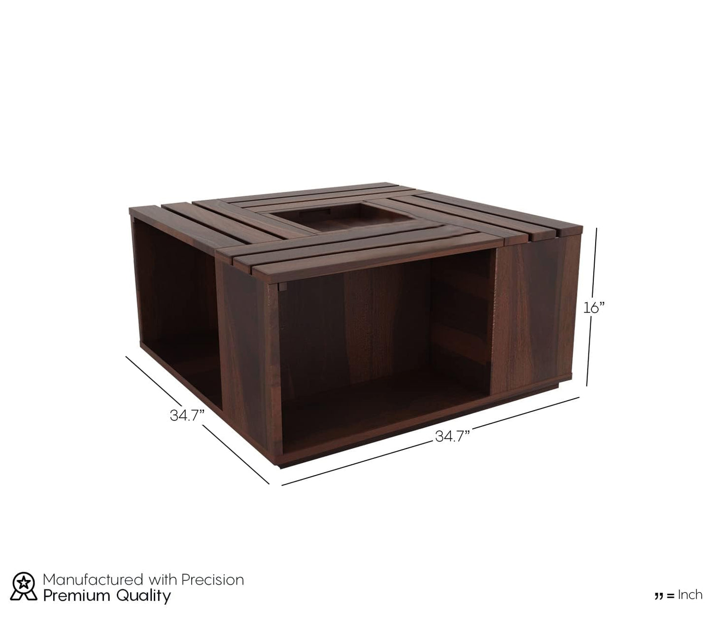 Madwoodk Sheesham Wood Coffee Table  In  Walnut  Finish For Office & Home Furniture