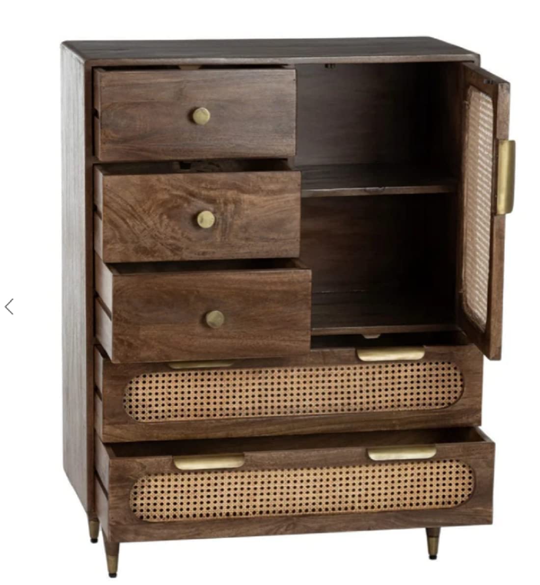 Madwoodk Sheesham Wood Chest Of Drawers In Walnut Finish For Home Furniture