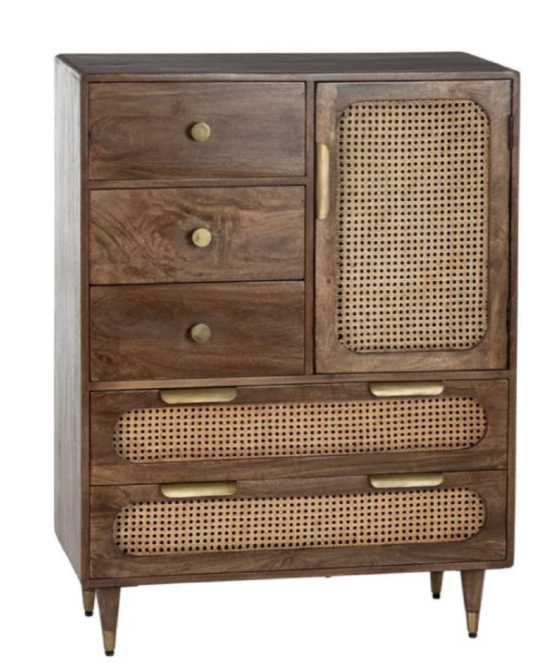 Madwoodk Sheesham Wood Chest Of Drawers In Walnut Finish For Home Furniture