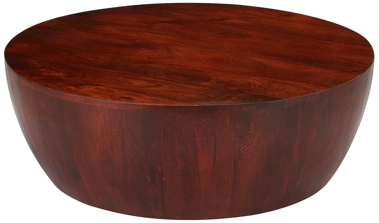 Madwoodk Mango Wood Coffee Table  In Honey Oak Finish For Office & Home Furniture