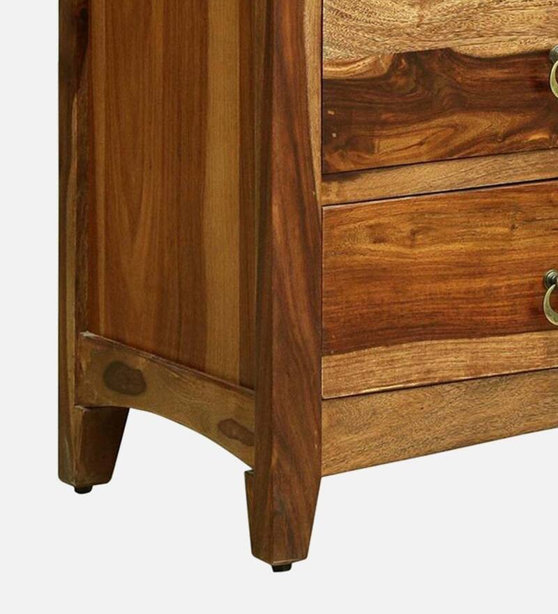 Madwoodk Sheesham Wood Chest Of Drawers In Natural Finish For Home Furniture