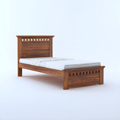 Madwoodk Sheesham Wood Single Bed In Natural Finish For Office & Home Furniture