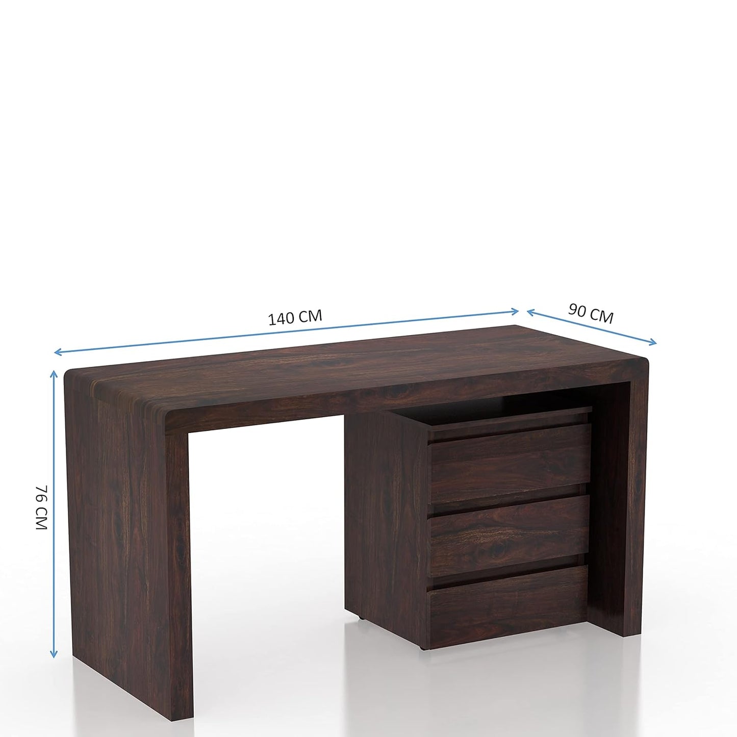 Madwoodk Sheesham Wood Office Table In Provincial Teak Finish For Office & Home Furniture