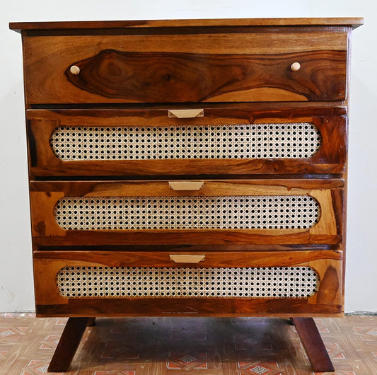 Madwoodk Sheesham Wood Chest Of Drawers In Natural Finish For Home Furniture